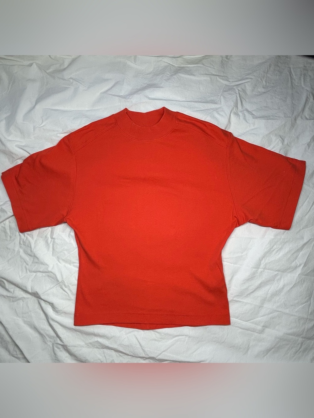 COS Orange Short Sleeve Boxy-Fit  Top